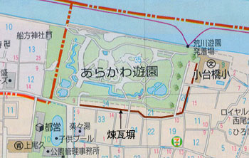 荒川遊園の地図