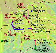 Map of Northern Laos